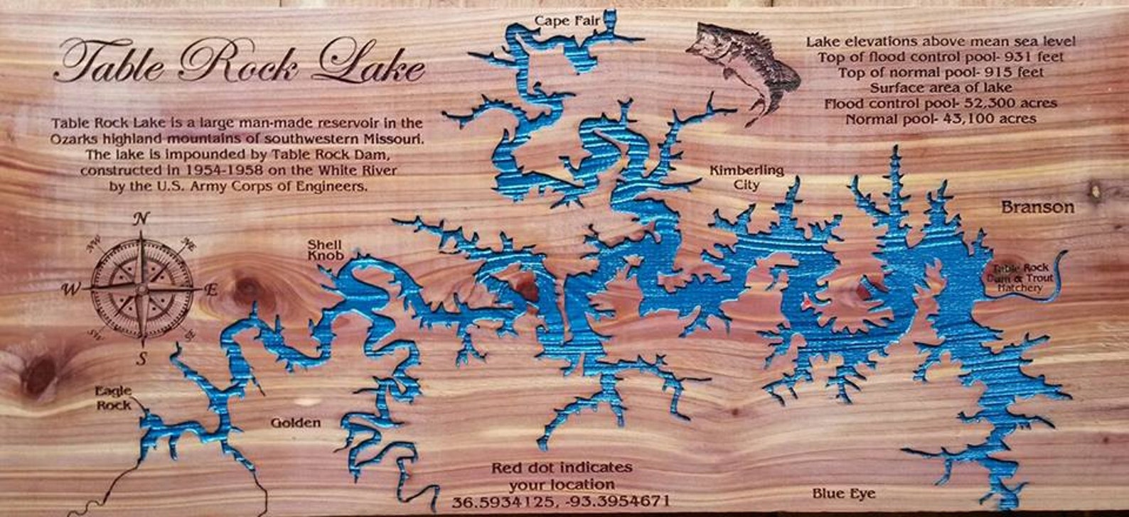 Table Rock Lake Contour Maps