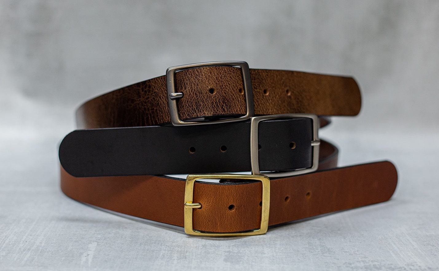 Everyday Casual Work or Professional Belt 1-1/2 Wide Hand-cut