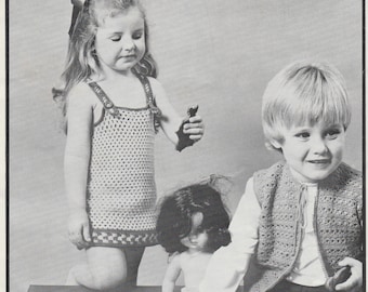 Vintage Girls Crochet Sun Dress