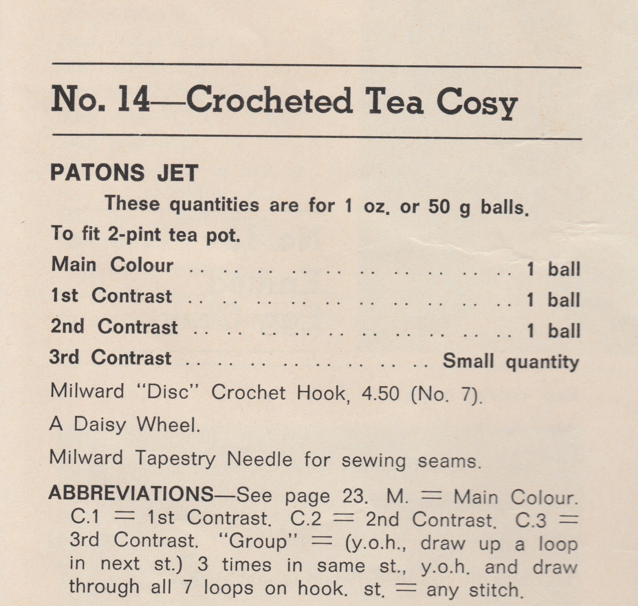 Vintage Crocheted Tea Cosy Pattern - Etsy