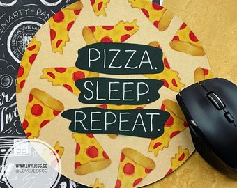 Pizza Mouse Pad, Food Mouse Pad, Cute Food, Pizza Mouse Mat, Circle Mouse Pad, Desk Accessories, Gift for Him, Gift for Her, Gift for Teen