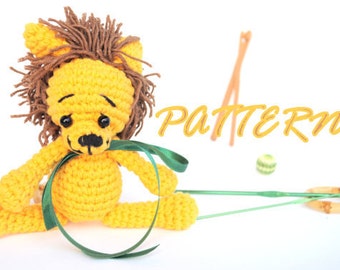 Patrón de Ganchillo Amigurumi Descarga Instantánea - Patrón León Amigurumi - Patrón de Ganchillo Muñeca León - Patrón de Juguete de Ganchillo - Patrón de Peluche