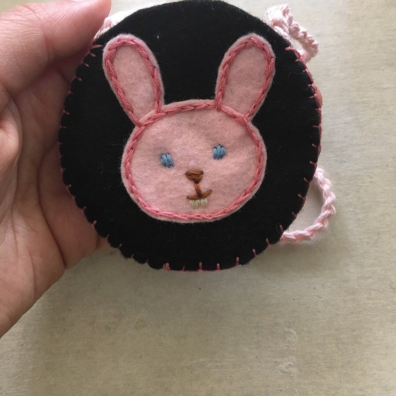 Kids Bunny Pouch Necklace Made to Order