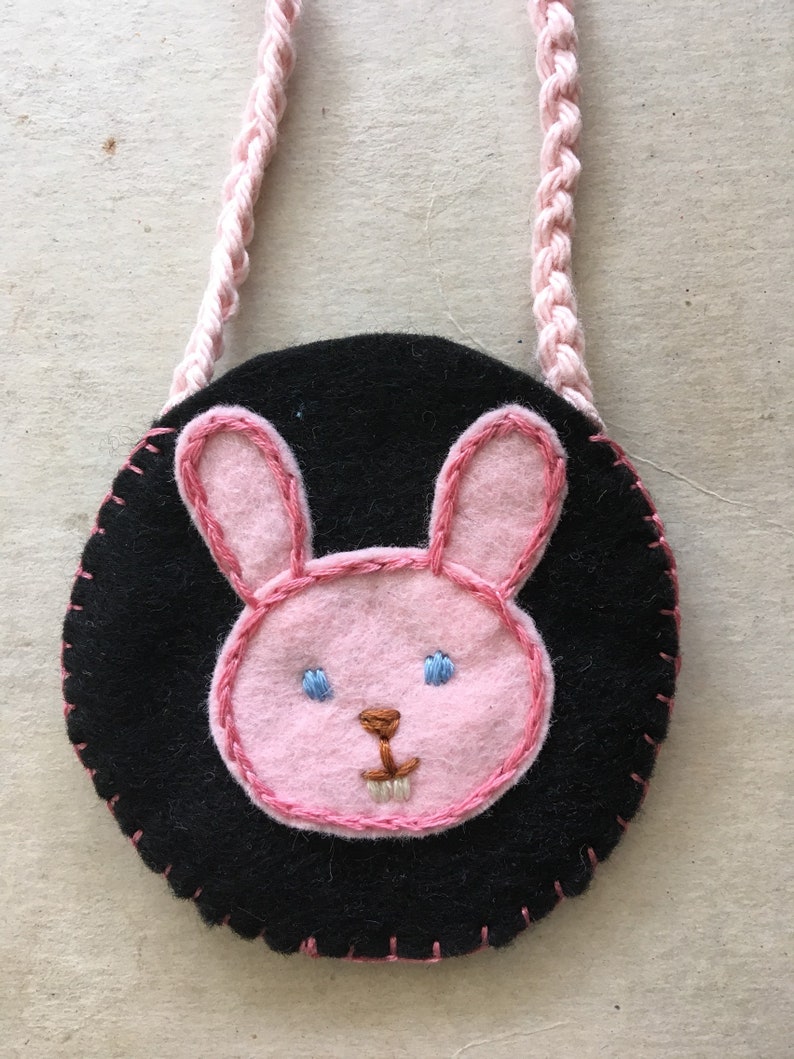 Kids Bunny Pouch Necklace Made to Order