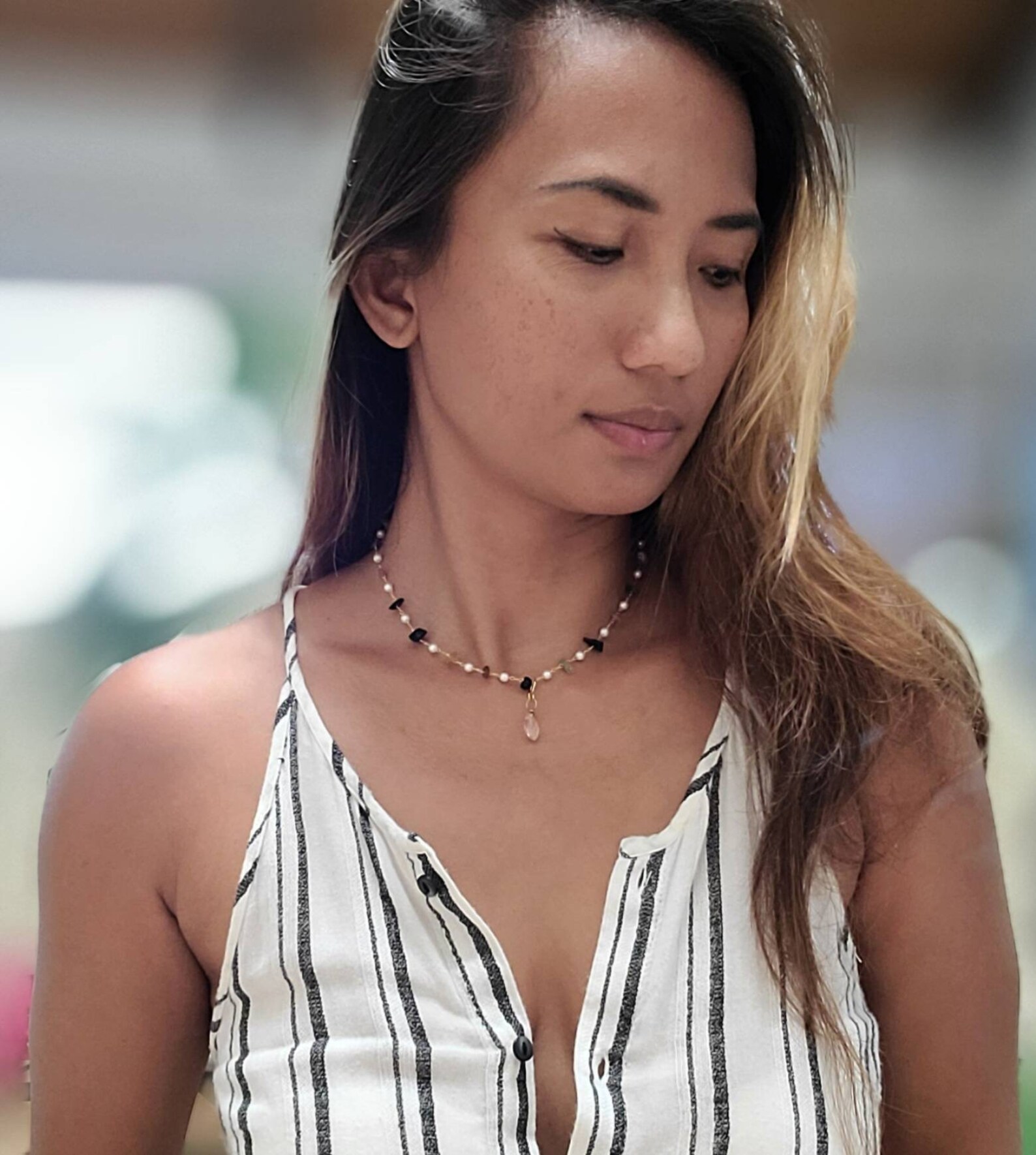 Rose Quartz Mix Gemstone Necklace. Jade Rose Quartz. Gemstone | Etsy