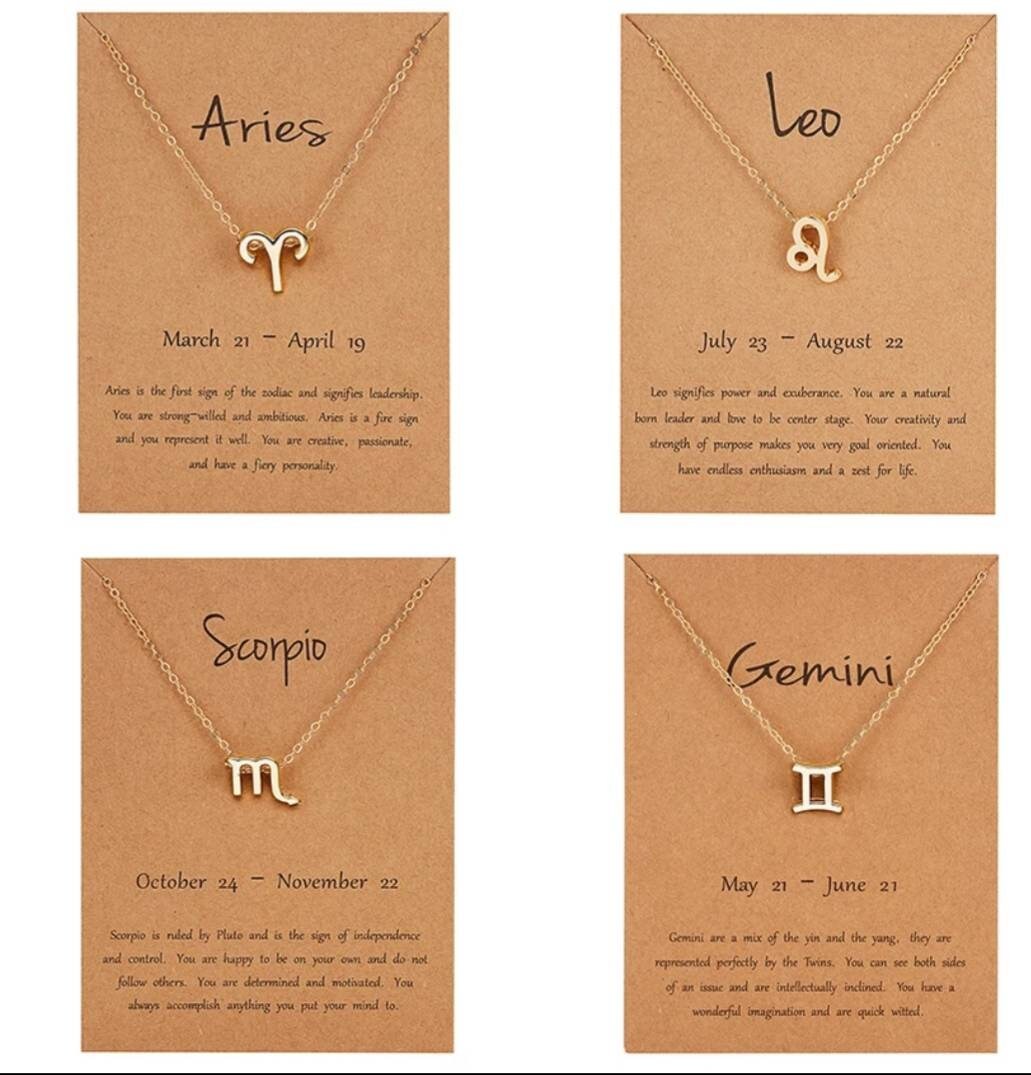 12 Constellation Necklace Zodiac Jewelry Birthday Sign Gold Etsy 12 Constellation Necklace Zodiac Jewelry Birthday Sign Gold Etsy