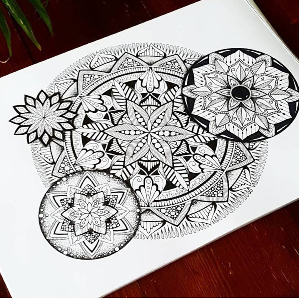 Mandala Art A3 Mandala Art Print - Etsy