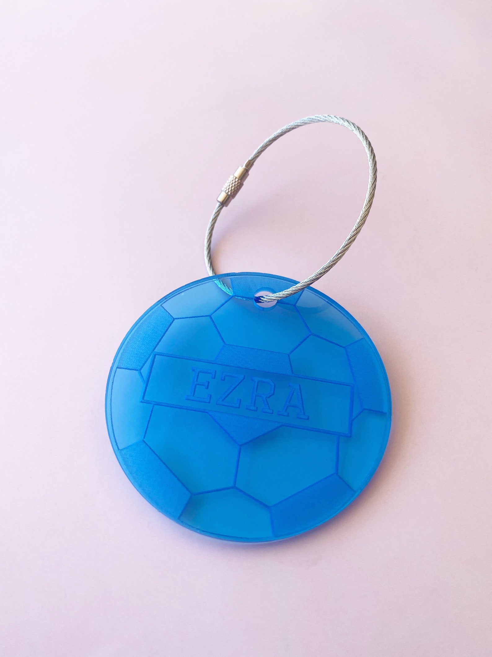 Acrylic Soccer Ball Keychain With Name Sports Keychain Etsy