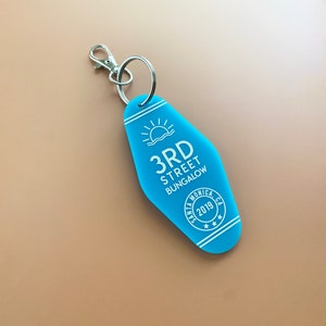 Choose Color & Text- Opaque Colors -Vintage Motel/Hotel Keychain-Laser Engraved and Paint-Filled Keychain - Different Styles to Choose From!