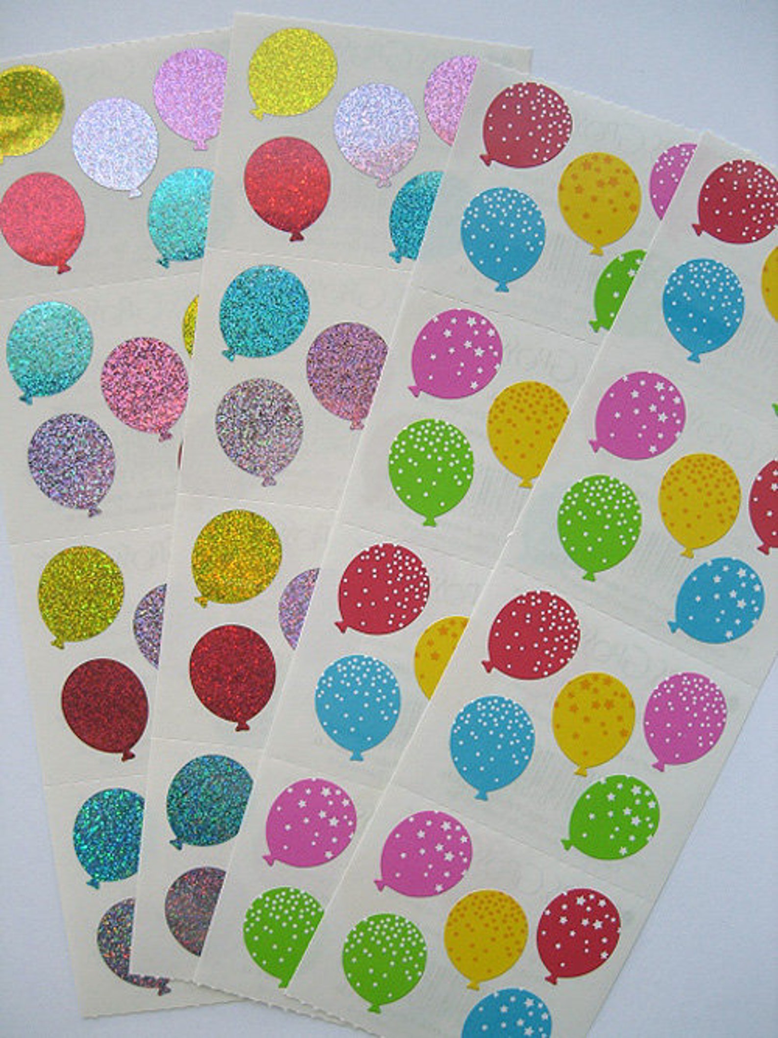 AWESOME BIRTHDAY BALLOON Sticker Lot Colorful Small Balloons Etsy