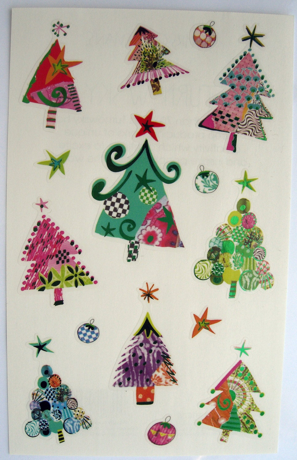 Mrs Grossman's Turnowsky Stickers 2 Strips Merry Ornaments Christmas Mrs Grossman's Turnowsky Stickers 2 Strips Merry Ornaments Christmas