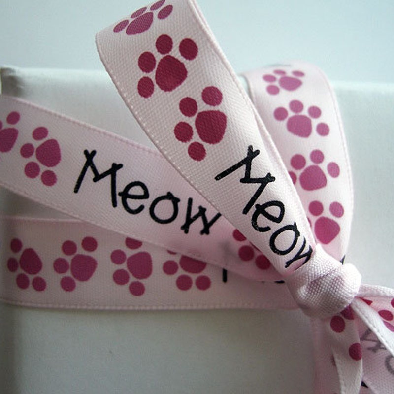 Paw Print Ribbon - Etsy