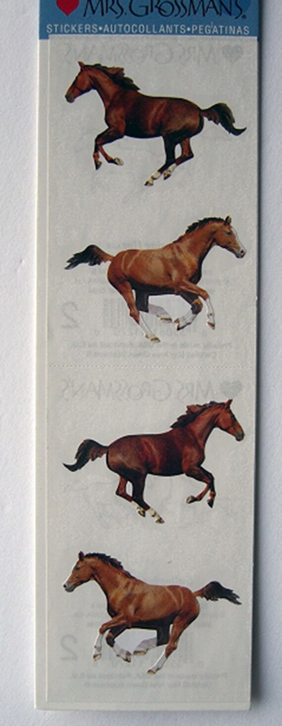 Mrs Grossman's Mini HORSE Scrapbook Stickers 3 Strips! Mrs Grossman's Mini HORSE Scrapbook Stickers 3 Strips!