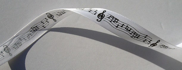 Musical Ribbon Musical Notes Printed Ribbon 5/8