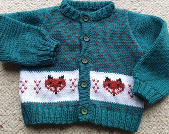 Fox Cardigan age 1 year to 4 years