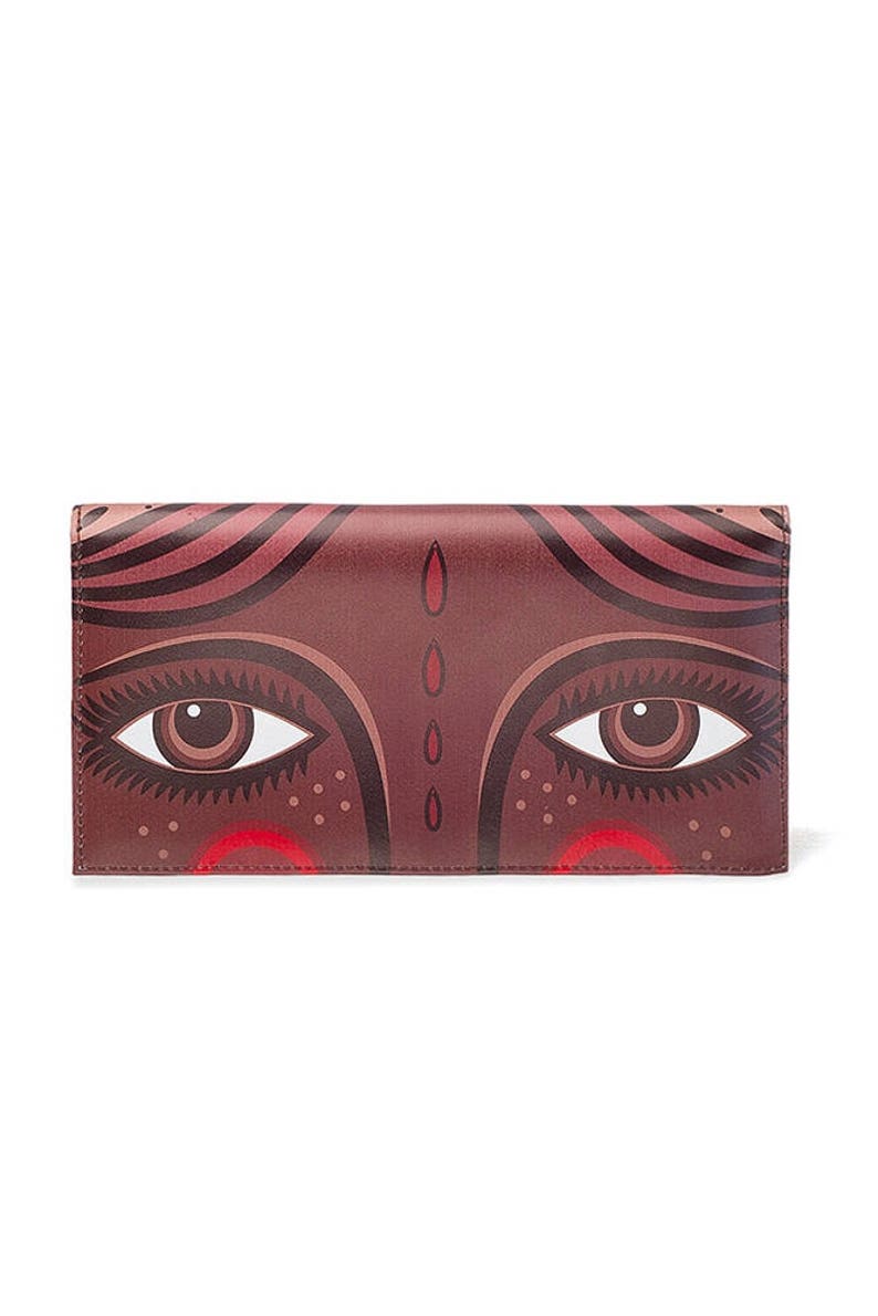 Designer wallet Ermine eyes womens wallet Leather purse Mindfulness gift Eco Leather wallet