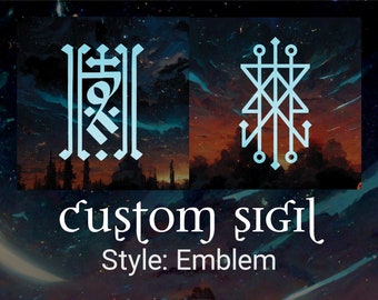 Your Custom Sigil (personalized crest, emblem, occult, spiritual, logo, sigil, magick, spell, protection) by Aerozopher