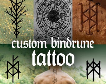 Custom Rune Tattoo (bindrune, personalized, protection, seal, bindrune, sigil, magick, viking, occult art, spiritual) Aerozopher