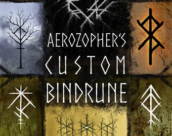 Your Custom Bindrune (personalized, sigil, magick, talisman, spiritual, heathen, viking, spell, protection, galdrastafir ) Aerozopher