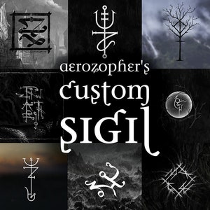 Your Custom Sigil (personalized, bindrune, sigil, magick, occult art, spiritual, unique, seal, personalized, spell, protection) Aerozopher