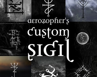 Your Custom Sigil (personalized, bindrune, sigil, magick, occult art, spiritual, unique, seal, personalized, spell, protection) Aerozopher