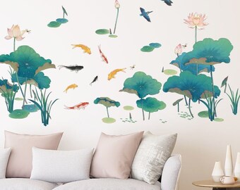 Koi Fish Wall Decal Etsy