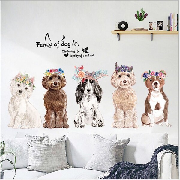 Dog Wall Decal Etsy