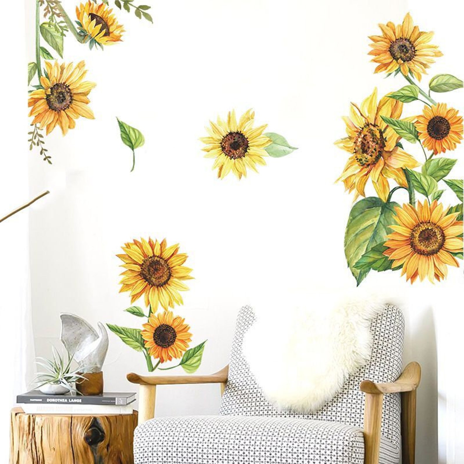 Yellow Sunflowers Decals Sunflower Wall DecalsHome Etsy