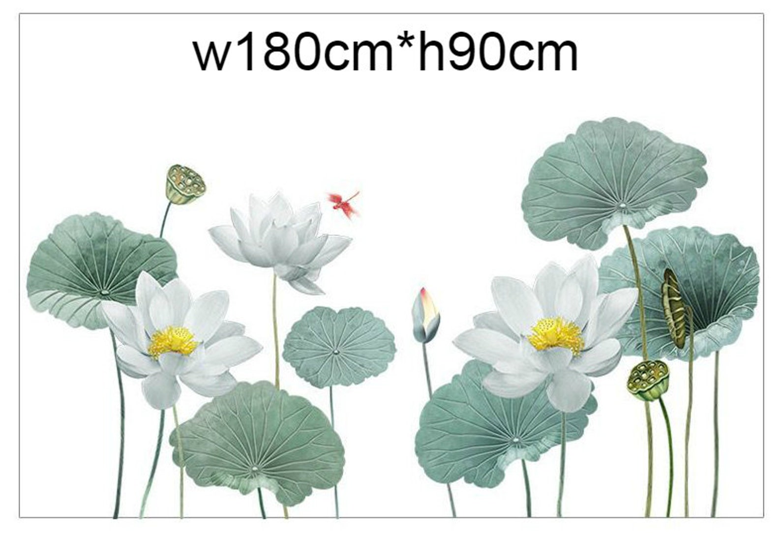 DIY Large Lotus Flower Stickers Wall Art Stickers Living Room Etsy