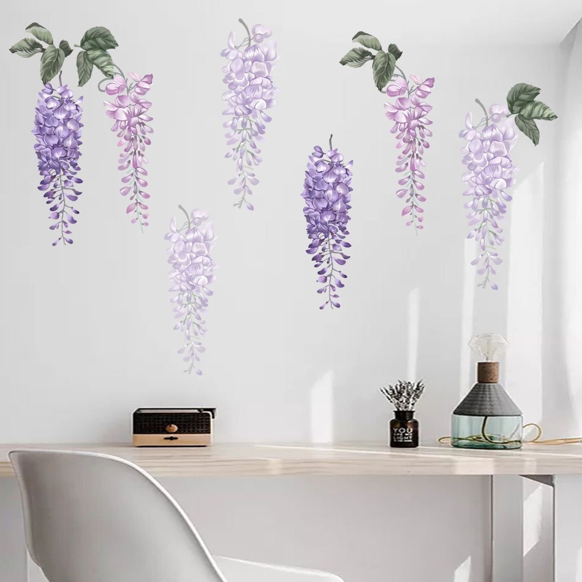 Púrpura vid flor violeta pared decorada planta flor pared | Etsy