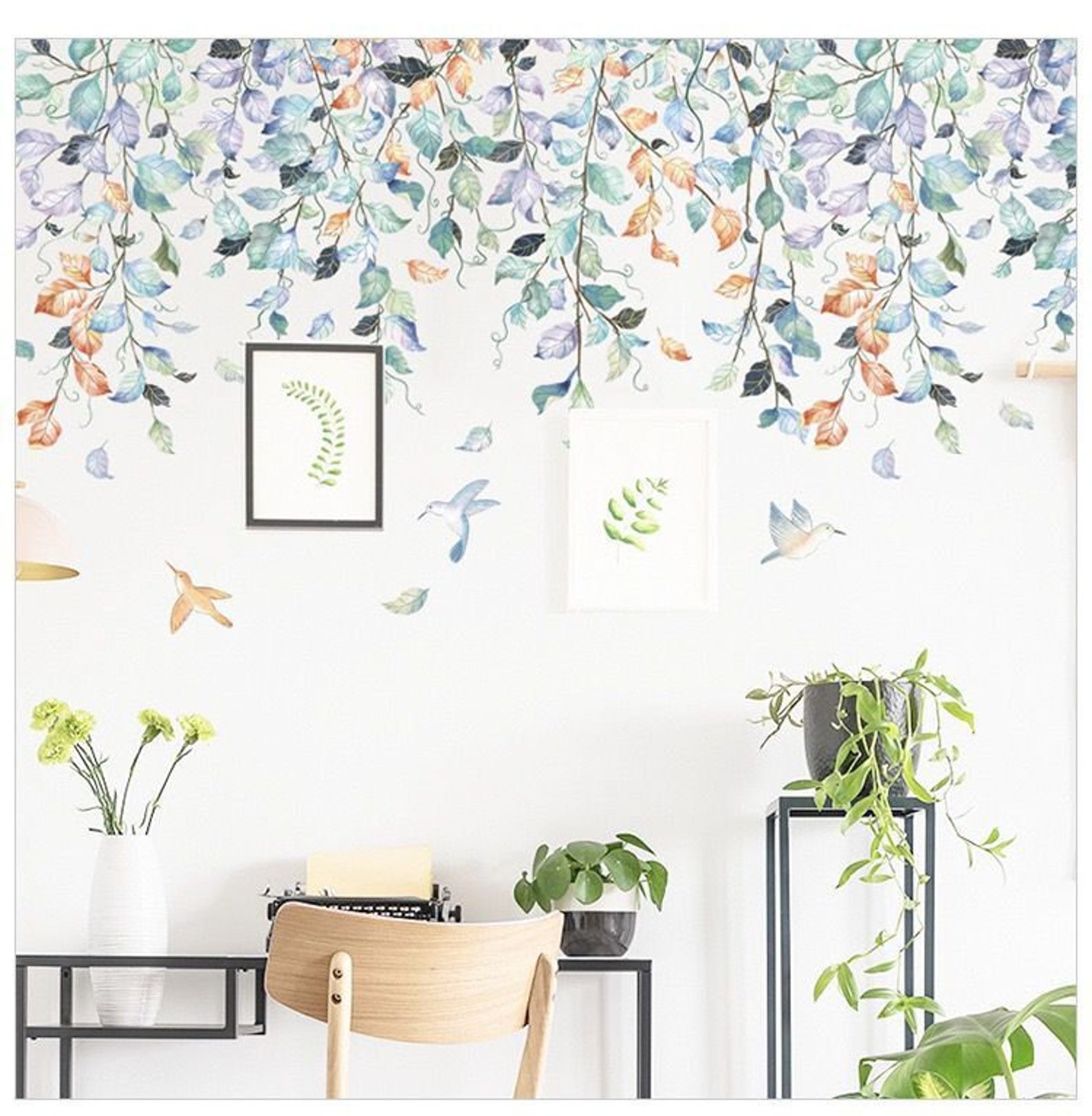 Vines Wall Decal Plant Vine Wall Decals Leaf Wall Stickers Etsy UK
