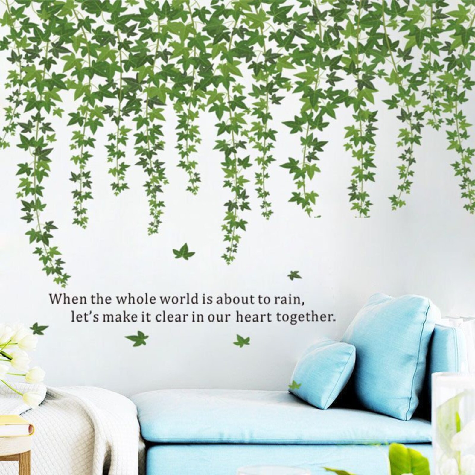 Vines Wall Decal Plant Vine Wall Decals Leaf Wall Stickers Etsy