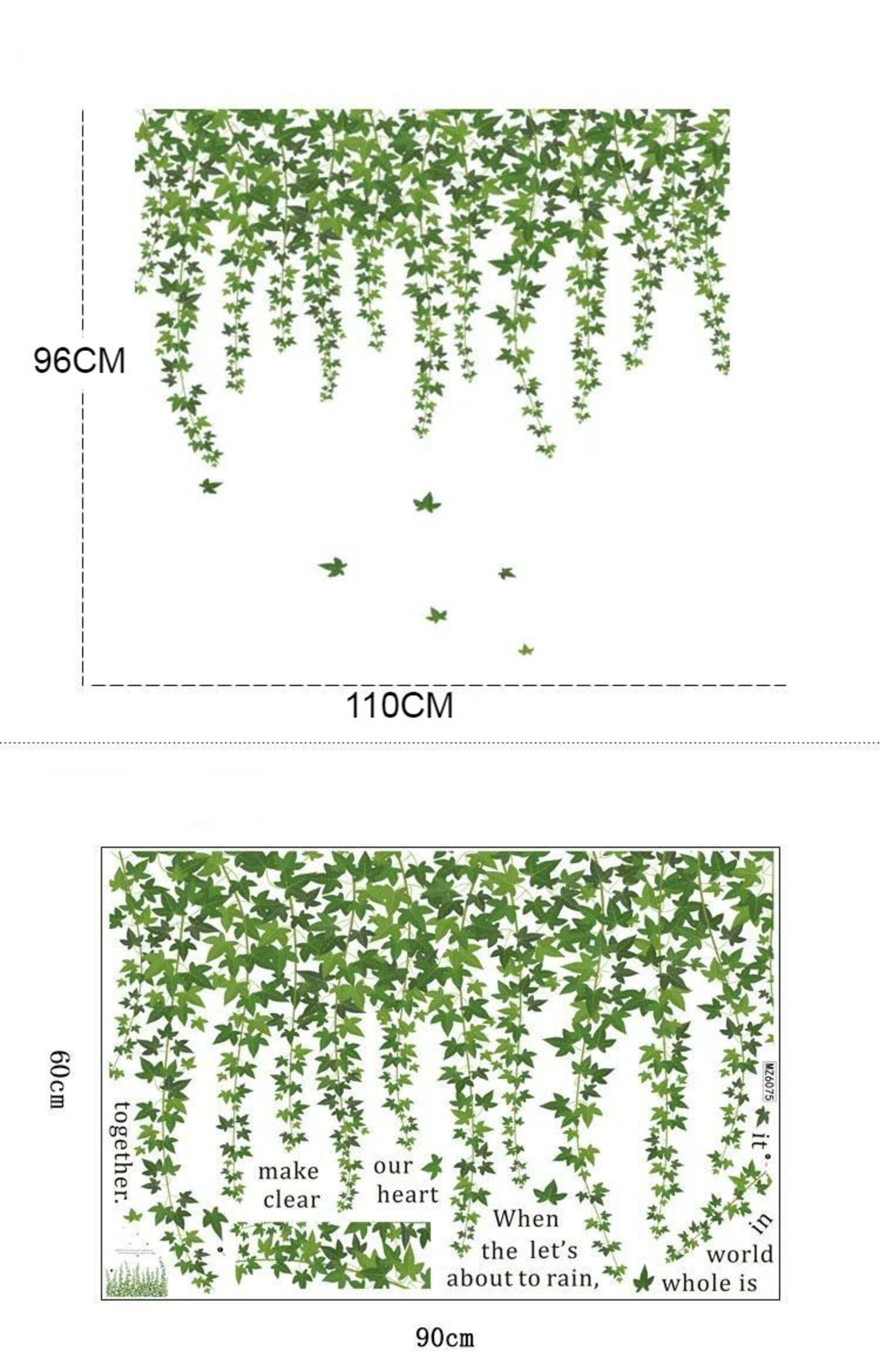 Vines Wall Decal Plant Vine Wall Decals Leaf Wall Stickers Etsy