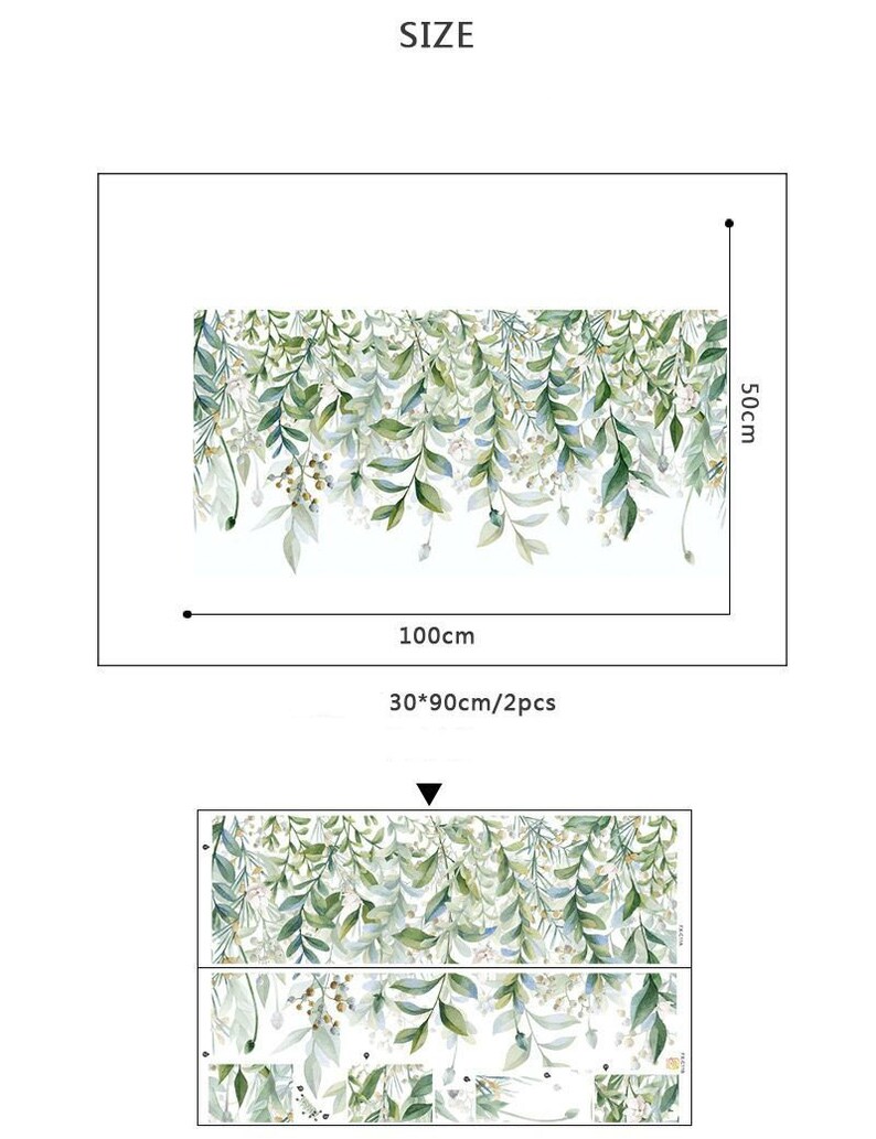 Vines Wall Decal Plant Vine Wall Decals Leaf Wall Stickers Etsy