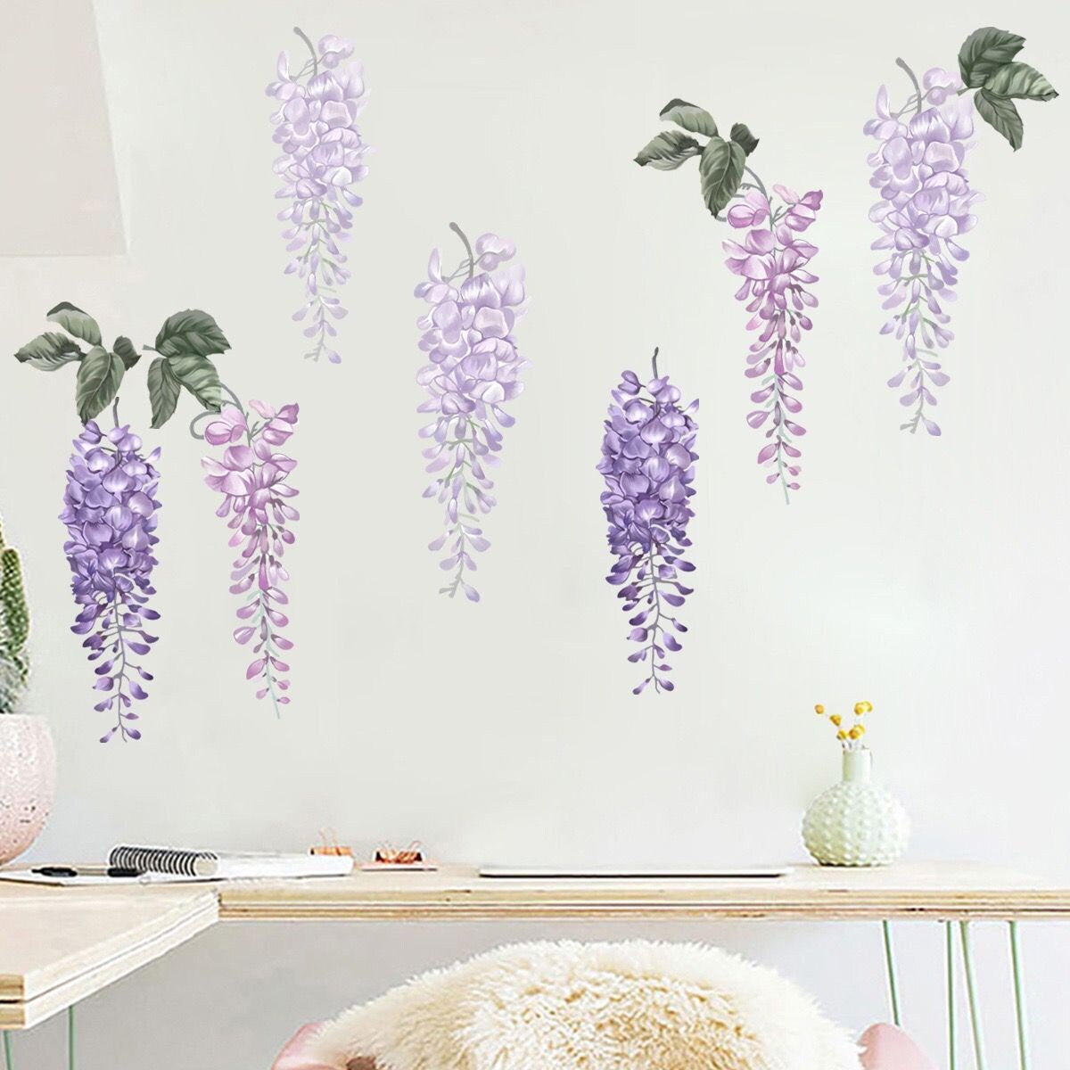 Púrpura vid flor violeta pared decorada planta flor pared | Etsy