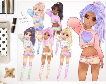 3 FOR 2. Sassy Valentine's Day Clipart BAE. Candy Heart. Watercolor Fashion Girl Fashionista Sticker Planner Idea. Cute Blogger MUA Avatar.