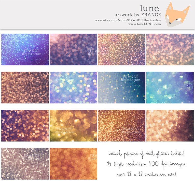 3 FOR 2. Bokeh Overlay Photos. Real Photographs of Bokeh Glitter Paper. Ombre Gold Silver Blue Background Textures, DIY Craft Supply. image 2