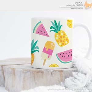 3 FOR 2. Watercolor Summer Clipart, Tropical Clipart, Beach Clip Art, Flamingo Clipart, Pineapple Clipart, Vacation, Food, Fruit, Ice Cream image 5