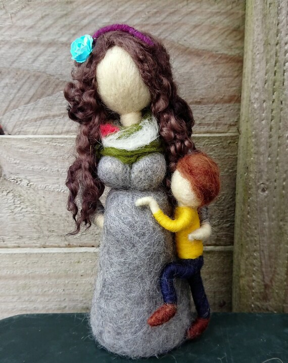 Needle Felted Mother Son Daughter Kids Motherhood Kids Etsy