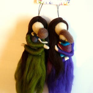 Babywearing/ Needle Felted Hanging Ornaments/ Made to Order/ - Etsy