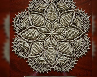 Clara -  textured doily, table topper, Christmas, boho, boho wedding, centerpiece, hand crocheted, handmade, cotton, vintage