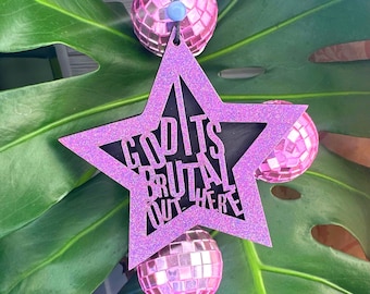 Olivia Rodrigo GUTS Star Hanging Car Charm, Ornament, Gift Tag