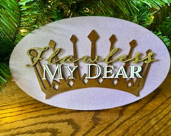 Bridgerton Sign - Flawless My Dear purple sparkle
