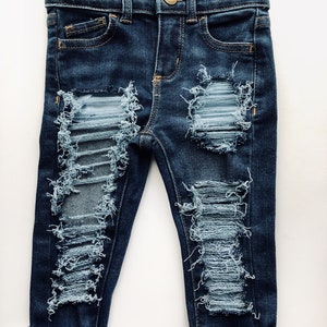 Distressed Jeans - Etsy