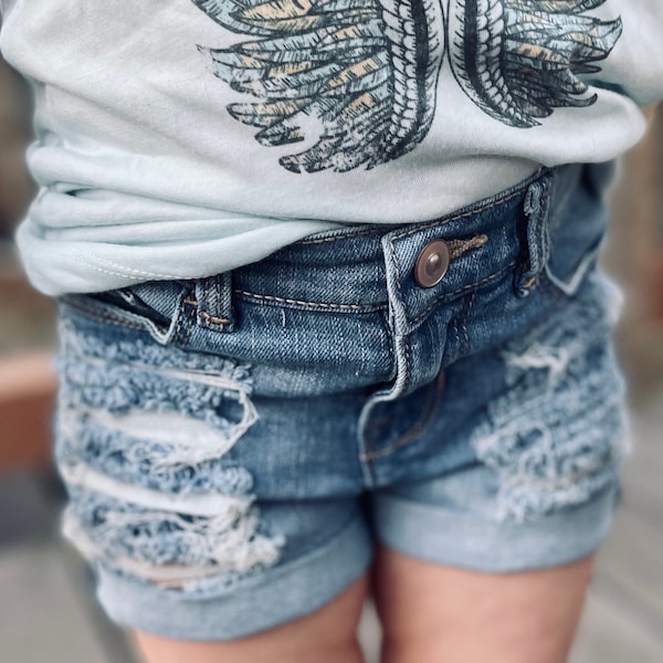 Baby/toddler distressed shorts