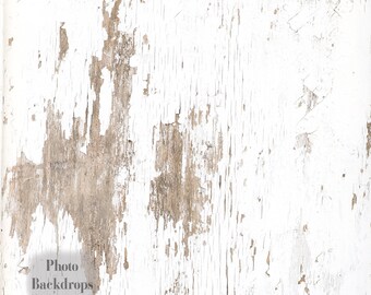 White Wood Vinyl Backdrop - Distress Wood - Product Photography - Vinyl Background for Photography - Product Photo Backdrop Food Photography