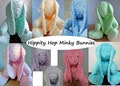 HIPPITY HOP BUNNIES! Super soft & cuddly! Machine wash\/dry! Reinforced stitching to last! Embroidered face - no small parts! Free shipping!