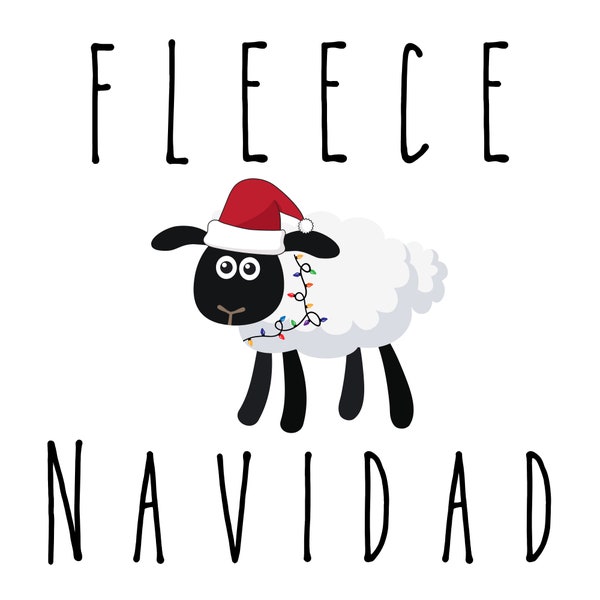 Fleece Navidad Christmas Print Digital Download