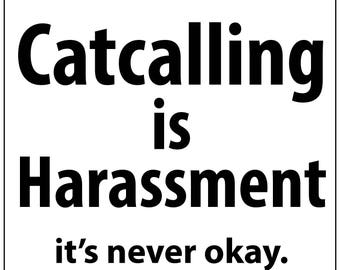 100pc Catcalling is Harassment Stickers #catcallingisharassment