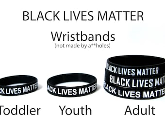 Black Lives Matter Wristband Adult, Youth, Infant & Extra Large Sizes Stickers